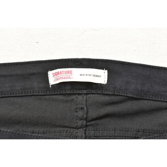 Signature by Levi Strauss & Co. Black Mid-Rise Skinny Jeans Plus Size 24M - Picture 6 of 8